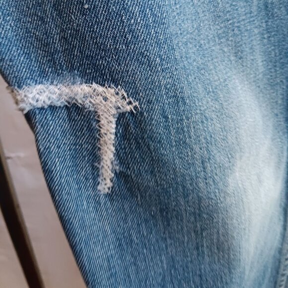 22x26 Girls 10 Vtg Disco Jeans Body Lingo JC Penney Blue Distressed Embroidered - Picture 6 of 9